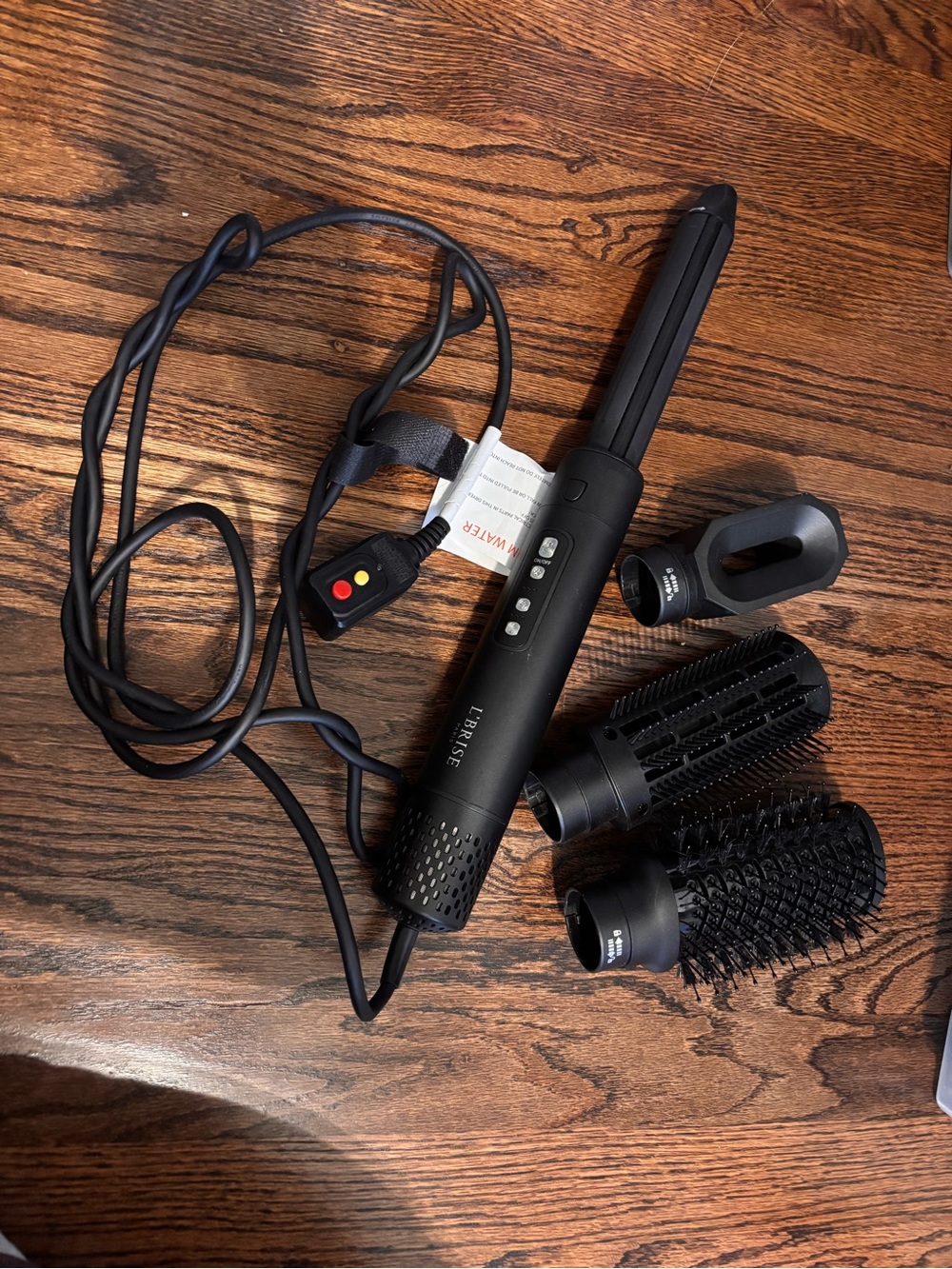 Black 4-in-1 Hot Air Styler with Brush Attachments